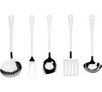 Alessi | AJM19S5 L - Design Kitchen Serving Spoon Set in 18/10 Stainless Steel, 5 pieces