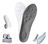 AJMDGW Insoles, Breathable Soft Foam Shoe Insole, 4d Cloud Technology Sweat-Absorbentsports Insole with Arch Support, Men Orthopedic Shock Absorption Insoles(Grey,Men 9-10.5/Women 10.5-12)