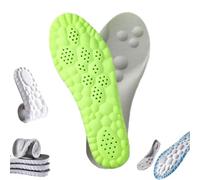 AJMDGW Insoles, Breathable Soft Foam Shoe Insole, 4d Cloud Technology Sweat-Absorbentsports Insole with Arch Support, Men Orthopedic Shock Absorption Insoles(Green,Men 9-10.5/Women 10.5-12)