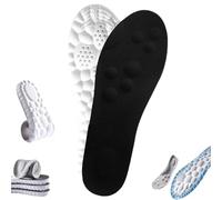 AJMDGW Insoles, Breathable Soft Foam Shoe Insole, 4d Cloud Technology Sweat-Absorbentsports Insole with Arch Support, Men Orthopedic Shock Absorption Insoles(Black,Men 9-10.5/Women 10.5-12)