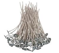 AJMDGW Series Candle Wicks for Soy Candles,100pcs CD 18 6" Pretabbed Wicks,Cotton & Paper Wicks for Candle Making.(CD16)