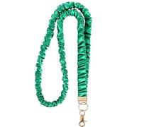Ajmyonsp 1 Pcs Scrunchie Green Lanyard, Stretchy Neck Lanyards with Clip Accseeories for ID-Badges Keychains Work-Badge, Retractable Lanyard Necklace Decoration for Women Teachers Nurse Office Clerk