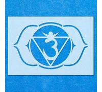 Ajna Chakra 3Rd Eye Stencil: Mylar Airbrush Wall Art Painting Crafts | DIY-A6 Stencil - Design Size (103 x 65 mm)