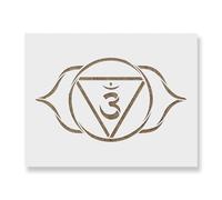 Ajna Third Eye Chakra Stencil - Craft Airbrush Painting Wall Art Decor DIY Template 7.5 Mil Mylar Plastic Reusable