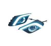 AJOHBM 2Pcs DRL For Mazda 3 For Axela 2014 2015 2016 LED Daytime Running Lights Daylight Fog Lamp With Turn Signal Light(White Yellow Blue)