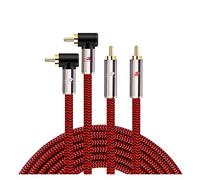 AJOHBM Audiophile Audio Cable Dual RCA to Dual RCA Compatible With AMP Sub-woofer Speaker Car DVD 2 RCA OFC Shielding Cable 1M 2M 3M 5M 8M 10M 12M(L-I,12meter)