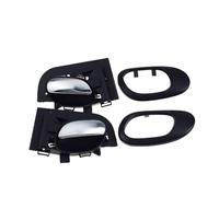 AJOHBM Chrome Interior Car Door Handle Or Frame Bezel Front Rear Left Driver Or Right Passenger for Peugeot 206 CC SD SW 207 1.4L 1.6L(4 Pcs Left Right Kit 2)