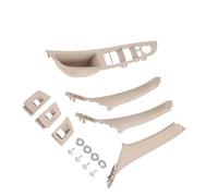 AJOHBM for 5 Series F10 F18 Car Lnner Doors Armrest Panel Interior Door Handles 51417225892 51427234428 51417225875 7pcs(Cream Color)