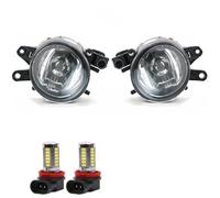AJOHBM For A4 B6 2001-2005 Front Bumper Fog Light Lamp With Bulbs Car-Styling Left Right 2Pcs 8E0941699 (White LED lamps)