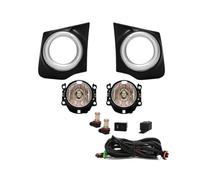 AJOHBM For Mitsubishi For TRITON L200 2015 2016 2017 2018 Led Fog Light DRL Daytime Running Lamp Bumper Driving Headlights Wires Switch(Light WHITE)