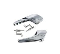 AJOHBM Interior Handle 13297814 13297813 Plated Plastic Left Right Doors Stainless Interior Door Handle for Opel for Corsa D 2006-2016 for Vauxhall for Corsa(Both)