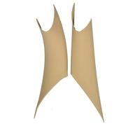 AJOHBM Interior Handle 1Pair Carbon Look Interior Door Handle Armrest Handle Cover Trim for 3 4 Series F30 F35 2012 2013 2014 2015 2016 2017 2018(Beige)