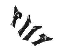 AJOHBM Interior Handle 4Pcs Carbon Fiber Car Interior Door Armrest Panel Trim for for is F 250 350 2006-2013 Interior Door Handles Accessories