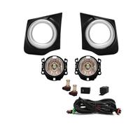 AJOHBM Led Fog Light For Mitsubishi For TRITON L200 2015 2016 2017 2018 DRL Daytime Running Lamp Bumper Driving Headlights Wires Switch(Light WHITE)