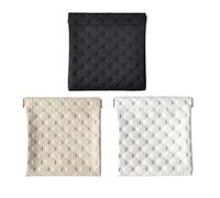 AJOJO 3PCS Small Makeup Bag for Purse, Waterproof No Zipper Self-Closing Portable Snap Pouch, Mini Portable Cosmetic Bags for Women, 2026 New, Black+Charcoal gray+White