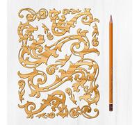 Ajoure Fine Lasercut Embelishments # Art Deco Fancy Decorative Filigree Pattern Vintage Veneer Wooden Plywood Silhouette for Craft
