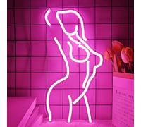 Ajoyferris Lady Neon Signs Dimmable Lady LED Neon Signs Decor Sign Women Neon Lights for Bedroom Bar Man Cave Room Pub Store Club Party Wall Art Decoration(15.7X8.9 inches,Pink)