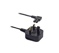 AJP New Right Angled 2 Pin Figure 8 C7 Mains Power Cable Lead Cord Compatible with Microsoft Surface Pro 2 Pro 3 Pro 4 Pro 5 Tablet UK 1 Metre Copper Cable (Approved to BS 1363 A)