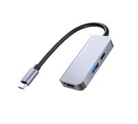 AJPARTS UK 3-in-1 USB C Hub, 4K HDMI Adapter, 87W PD Charging, USB 3.0 5Gbps Multiport Adapter for MACBOOK Pro Air, Dell XPS, HP EliteBook, for Lenovo ThinkPad, Surface, IPAD Pro