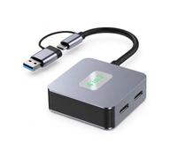 AJPARTS UK 4 Port USB 3.2 Hub 10Gbps, USB C & USB A Multiport Adapter for MACBOOK Pro Air, for Dell XPS Latitude, for Lenovo ThinkPad, HP EliteBook, Surface Pro, ASUS Zenbook, Chromebook
