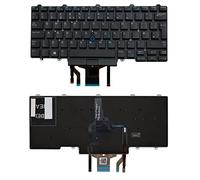 AJPARTS UK New Keyboard Replacement For Dell Latitude 5488, Latitude 5480, Latitude 7490, Latitude 7480 Laptop Notebook Backlit UK Layout English QWERTY Keyboard Black with Mouse Pointer No Frame