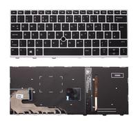 AJPARTS UK New Laptop Keyboard for HP EliteBook Series 830 G5 830 G6 730 G5 735 G5 Backlit UK Layout English Keyboard QWERTY PN: L13698-031 with Mouse Pointer