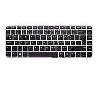 AJPARTS UK New Laptop Keyboard Replacement For HP 740 G3 740 G4 745 G3 745 G4 840 G3 Non Backlit UK Layout English Keyboard QWERTY with Silver Frame No Mouse Pointer