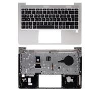 AJPARTS UK New Laptop Palmrest for HP ProBook 440 G8, 440 G9, 445 G8, 445 G9 Backlit Upper Case with Keyboard UK Layout English QWERTY V195246EK1 M05029-031 without Frame