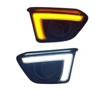 AJQBRMB Car Fog Light Assemblies 1 Pair Car Daytime Running Light Driving Fog Lamp With Turn Signal For Fit LED 2014 2015 2016 2017 For The Asia Model
