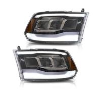 AJQBRMB Car Front Headlight Blister For Dodge For Ram 1500 2500 3500 2009 2010-2018 Full LED Front Lights Headlight Assembly Car Accessories Plug And Play 2pcs Headlights