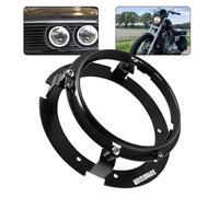 AJQBRMB Car Front Headlight Blister For FXR2, FXR3, FXR4 1999 2000 Universal Car Motorcycle 5.75 Inch LED Headlight Iii 5 3/4" H4 Headlamp