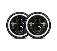 AJQBRMB Car Front Headlight Blister For Hummer H1 H2 2003 2004 2005 2006 2007 2008 2009 2pcs Universal 7 Inch Led Car Motorcycle Headlight DRL H4 Headlamp 7" Headlight