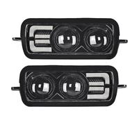 AJQBRMB Car Front Headlight Blister For Lada Urban Niva 1995 1996 1997 1998 1999 2000 2001-2019 LED DRL Driving Lights White Angel Eyes Fog Lamp Turning Light 4x4 2110-2117