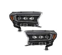 AJQBRMB Car Front Headlight Blister For Ranger T6 2015 2016 2017 2018 2019 2020 2021 Pair Front LED Headlights With DRL Sequential Turn Signal High Low Headlamp