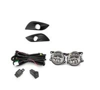 AJQBRMB Fog Lights LED Headlight Fog Lamp Cover Grille Chrome Bezel Harness Switch Kit Fog Lights For For Focus 2 MK2 2009 2010 2011 Fog Lamp Assembly(B 1 set LED)