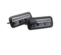 AJQBRMB Headlamps For Lada For Niva 4x4 1995 Running Turn Signal Car Styling Accessories Tuning Lamp With DRL 2 Piece LED Daytime Running Lights Headlight(Black b)