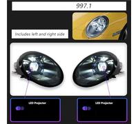 AJQBRMB Headlamps Headlight Car Lights For 911 997 997.1 997.2 Full LED Matrix Headlamps Projector Front Lamp DRL Plug Play Headlight(Lhd,For 997.2)