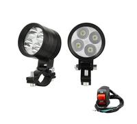 AJQBRMB Motorbike Spotlights 2PCS 60W 12V 24V Moto Spot Head Lights Motorcycle Headlights Auxiliary Lamp Led Motorbike Spotlight Accessories Headlight(2 pcs 4LED)