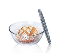 Ajrwiiy Large Glass Bowl for Sourdough Bread Making, 4.7 Quart Glass Mixing Bowl for Sourdough Bread with Lid, Clear Breads Proofing Bowl with Covers, Ideal for Kitchen, Storage