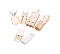 AJTUTUS 1Set Rose Gold USB a and B Connectors Supporting USB2.0 480Mbps Transfer for High Fidelities Sound Applications USB Plugs Adapters