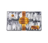 AJTUTUS 500pcs Clear Resin Tips for Salon Manicures and Art at Home and Natural Looking