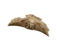 AJTUTUS Ancient Greek Medusa Gorgon Ornament, Sandy yellow L