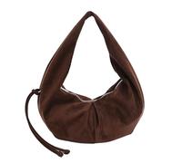 AJTUTUS Crescents Shoulder Bags Women Hobos Toted Handbag Under the Arm Purses Faux Suedes Clutches Purse with Zipper Closure