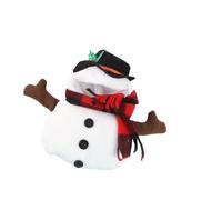AJTUTUS Snowmen Themed Dog Sweater Fleece Lined Winter Apparel, M | Warm Outfit Durability Machine Washable Costume for Small Media Breeds Comfortable Breathable Polyester Fabric