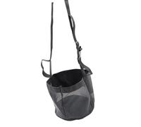 AJTUTUS Ventilated Fabric Horse Feed Container with Ergonomic Neck Strap and Leakproof Lining for Mineral Salt Hay L 24X25CM Neck Strap Horse Feeder