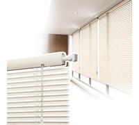 AJTXCSFOQL 25mm Aluminum Mini Blinds for Windows, No Drill No Tool Horizontal Window Blinds, 110 80 50 125 155 175 90 150 45 70 160 Light Adjustment Room Darkening Venetian Blind Shades(Beige)