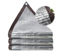 AJTXCSFOQL 75% Aluminum Shade Cloth Sun Shade Net with Grommets, Aluminet Sunblock Netting Mesh Tarp for Garden Greenhouse Flower Plant Patio Kennel, Tear Resistance(1 x 5m)