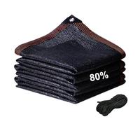 AJTXCSFOQL Durable Shade Cloth for Garden, 80% Privacy Screen Fence Mesh Tarp with Grommets, for Greenhouse Patio Vegetables Plants and Chicken Coops, Black Outdoor Sunscreen Nets(2 x 8m)