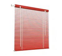 AJTXCSFOQL Mini Blinds No Drill Room Darkening for Indoor Windows, 30 45 60 80 95 100 120 115 140 150 75 135 Light Filtering Horizontal Venetian Blind Doors Shades, 25mm Aluminum Blinds(Red)