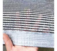 Reflective Aluminet Shade Cloth, Silver Tarps Fabric Privacy Screen Patio Garden Pergola Canopy with Grommets and Zip-ties, Aluminum Foil Sunscreen Nets(3 x 5m)